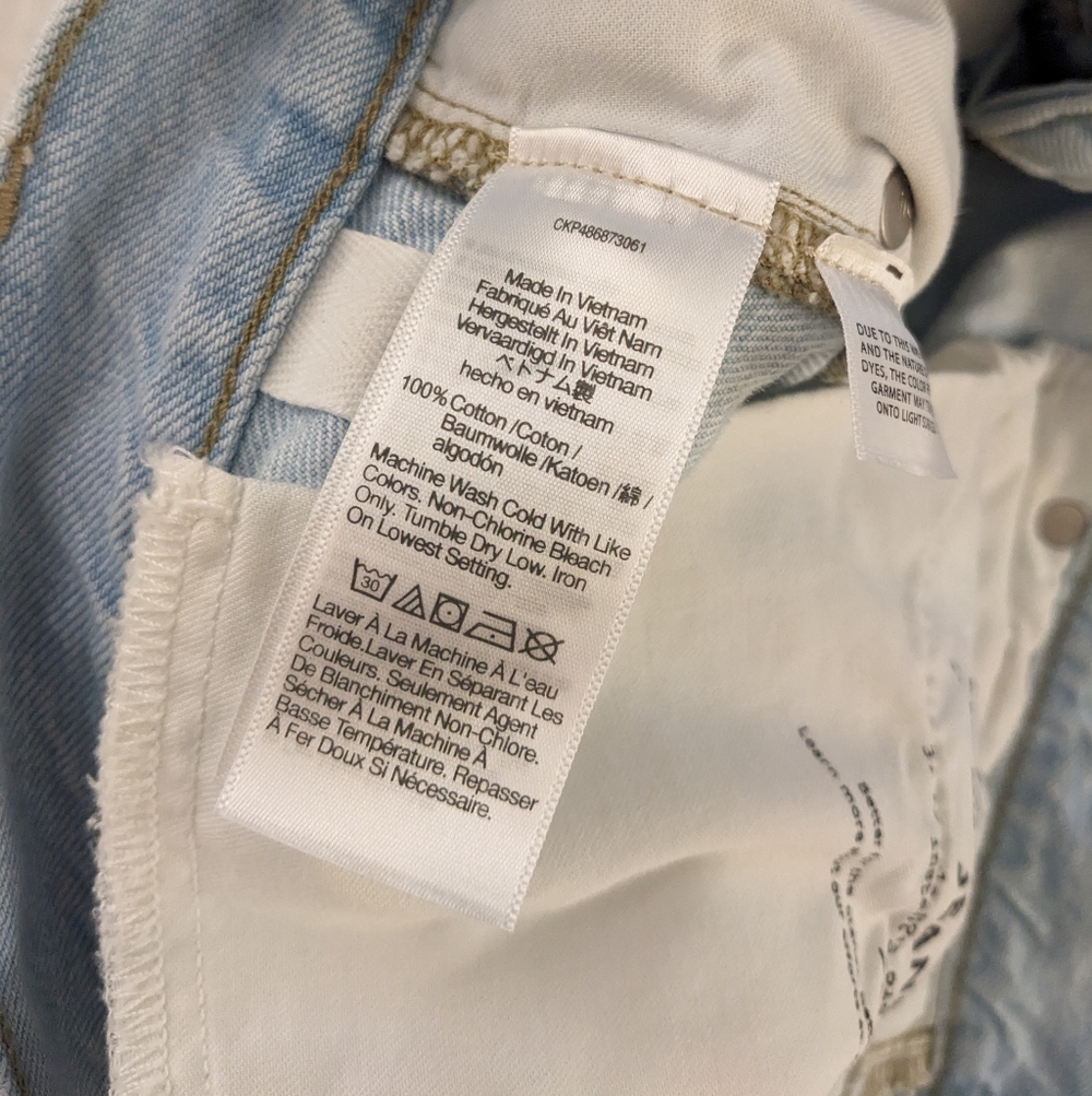 MADEWELL Jean Shorts Women Size 29 The 90s Mid-Length Denim Raw Hem - Picture 5 of 14